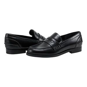 Marc Fisher new!  LTD Milton Black Leather Penny Loafers